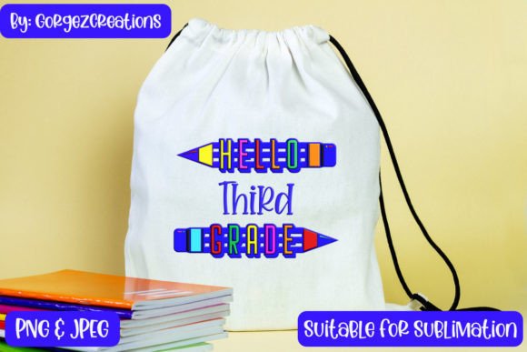 Back to School PNG Sublimation 3rd Grade