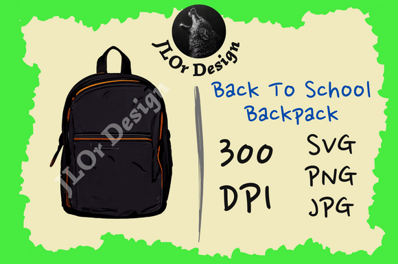 Black Backpack – Back to School: A Versatile Design Asset